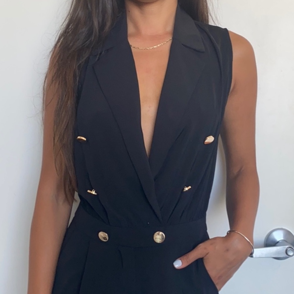 JLUXLABEL Black Sleeveless Jumpsuit